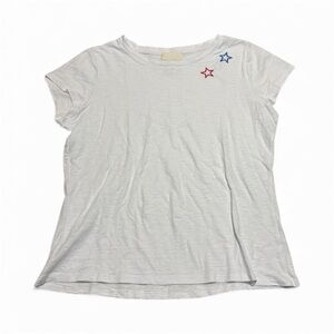 Cynthia Rowley White Tee with Red and Blue Stars